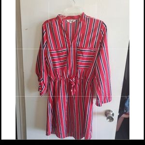 Beautiful red dress.